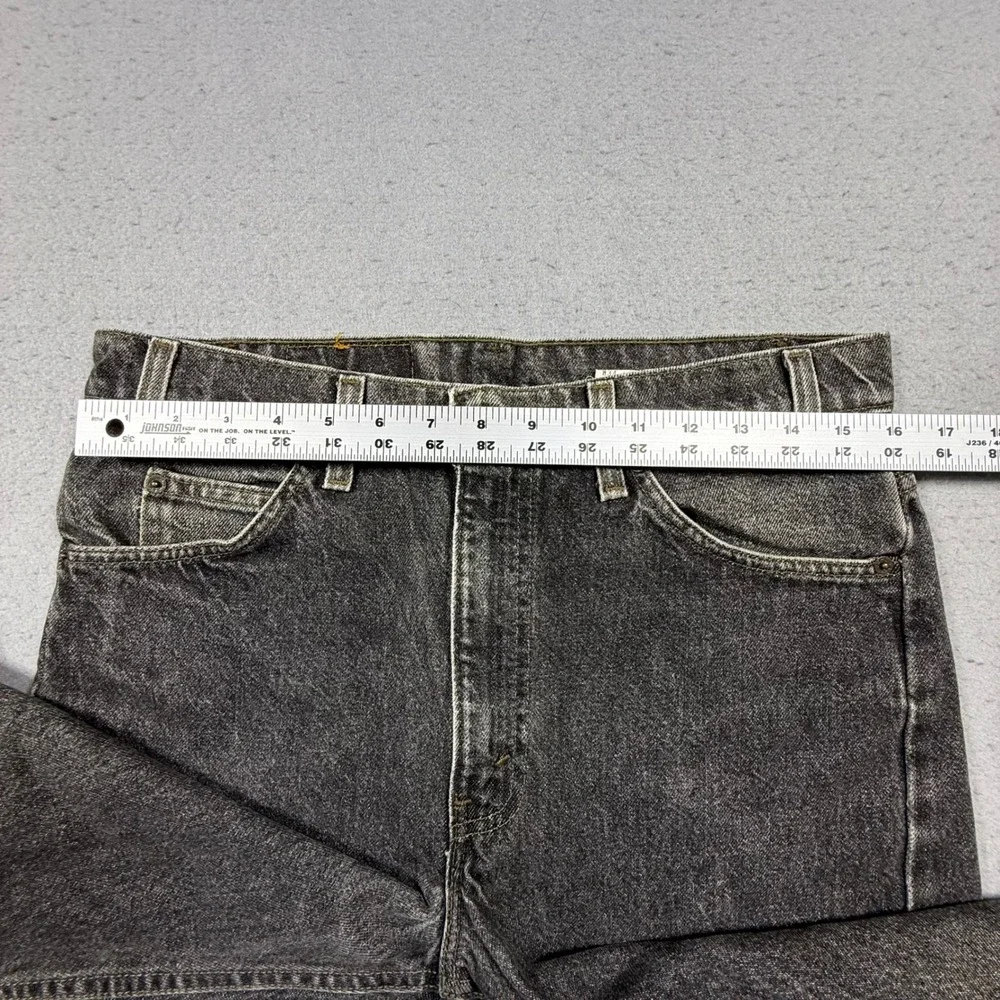 Levis Mens Regular Fit Straight Leg Orange Tab Black Wash Denim Jeans 34x32